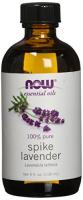 NOW Essential Oils, Spike Lavender, Floral Aromatherapy Scent, Steam Distilled, 100% Pure, Vegan, 4 