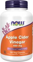 Now Foods Apple Cider Vinegar, 450 mg Capsules, 18