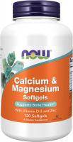 NOW Foods Calcium/Magnesium Plus Vitamin D and Zinc - 120 Softgels