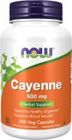 NOW Foods Cayenne, 500mg Support Healthy Digestion and Blood Vessels- 250 Vcaps