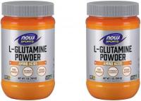NOW Foods L-Glutamine Pure Powder, (Pack of 2) - 1.0Lb (454g)