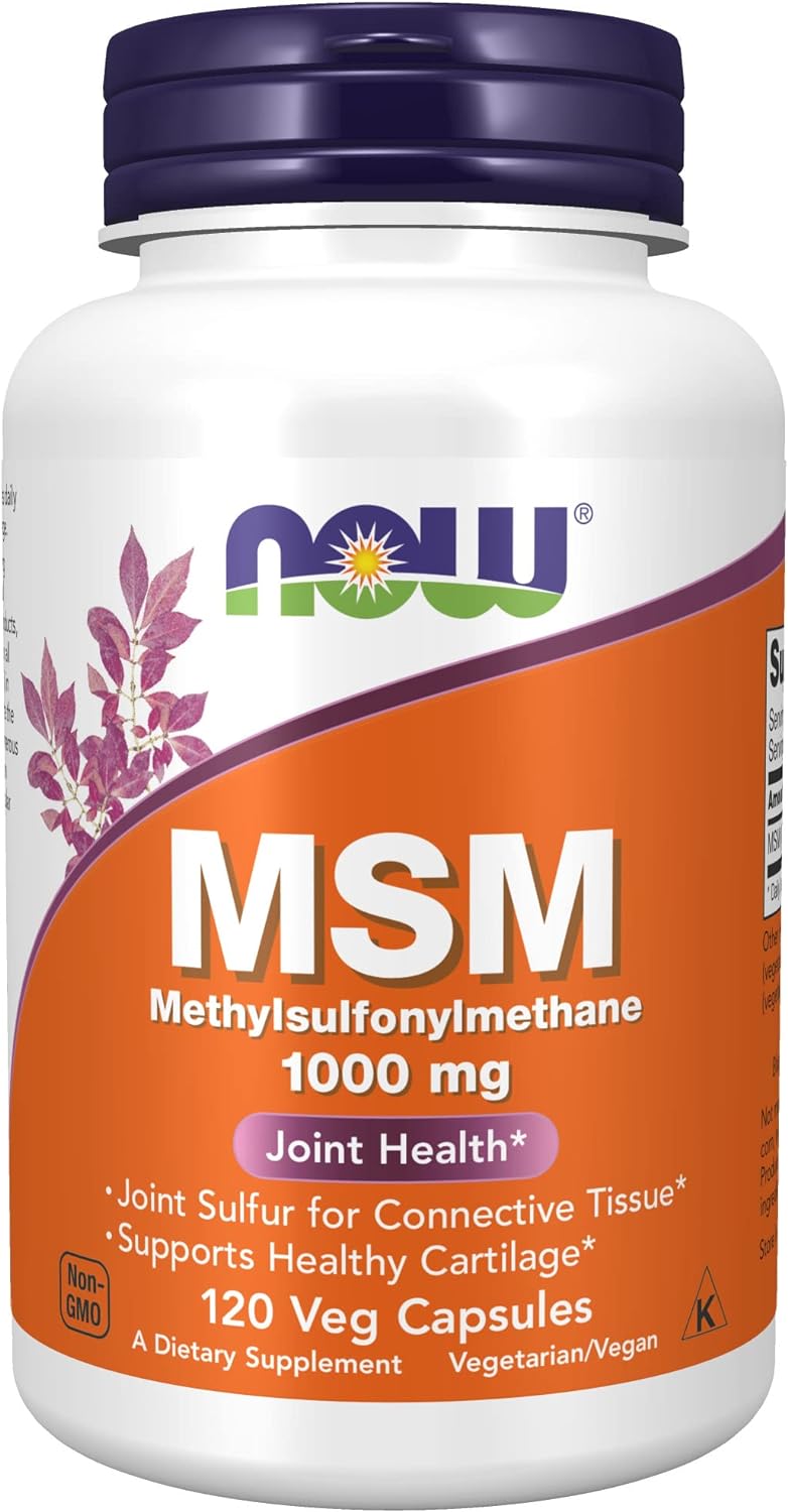 NOW Foods MSM 1000mg for Joint Health - 120 Vcaps