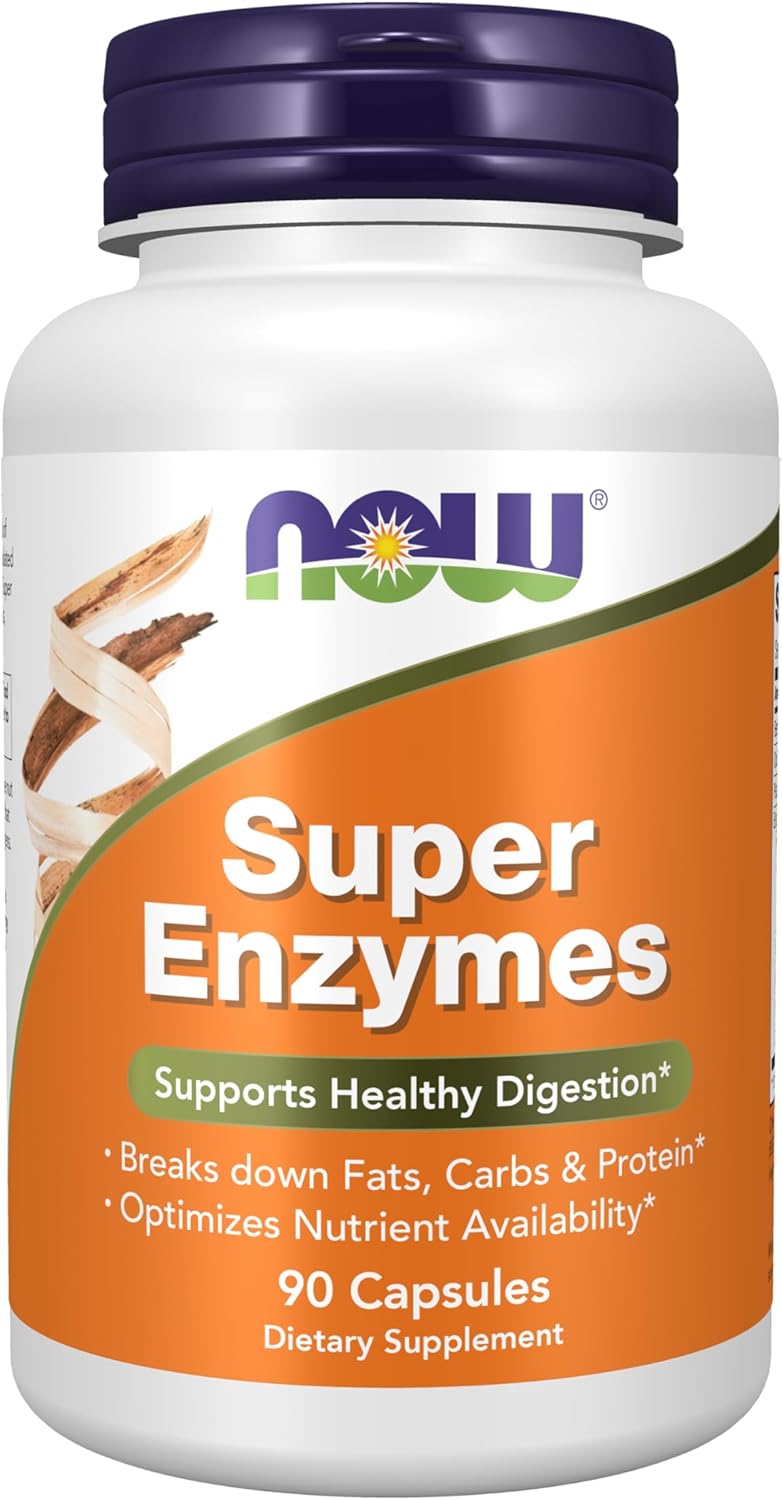 NOW Supplements, Super Enzymes, Formulated with Bromelain, Ox Bile, Pancreatin and Papain, Super Enz