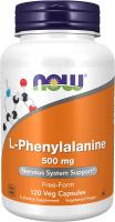 L-Phenylalanine 500 mg Support Nervous System by NOW Supplements, 120 Veg Capsules