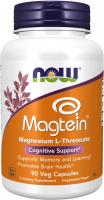 NOW Supplements Magtein Cognitive Support, Patented Magnesium for Brain Health, 90 Veg Capsules