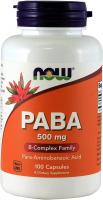 NOW Paba 500mg B-Complex - 100 Capsules Dietary Su