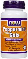 NOW Peppermint Gels with Ginger & Fennel Oils,90 Softgels