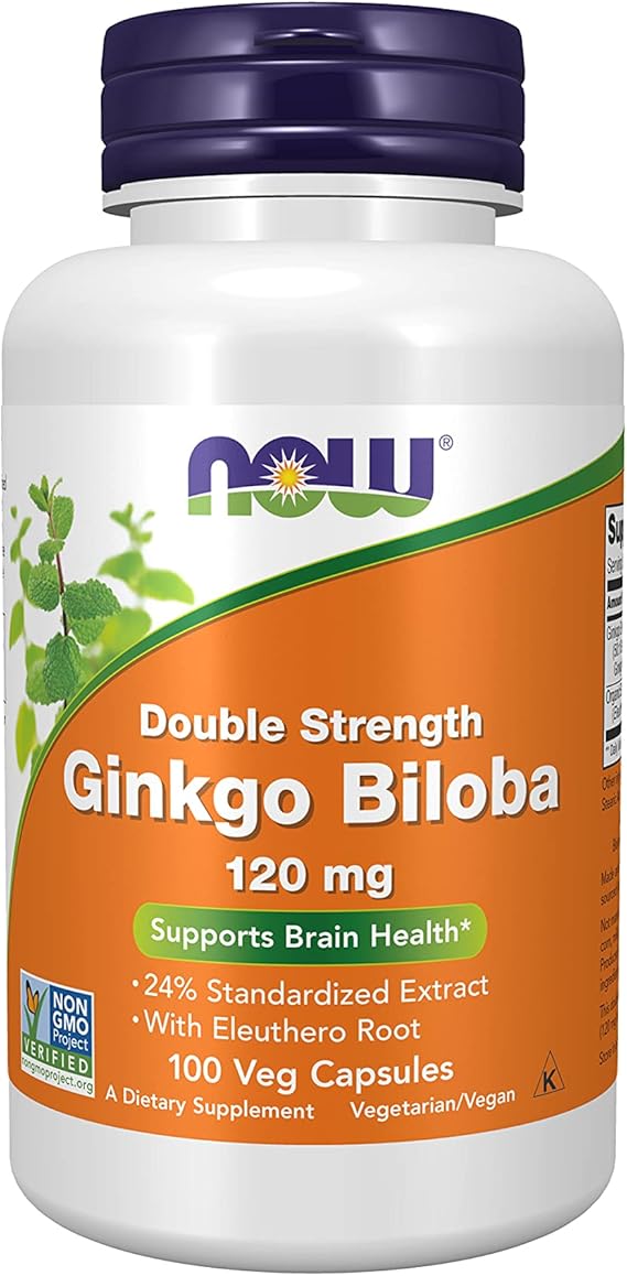 NOW Supplements, Ginkgo Biloba 120 mg, Double Stre