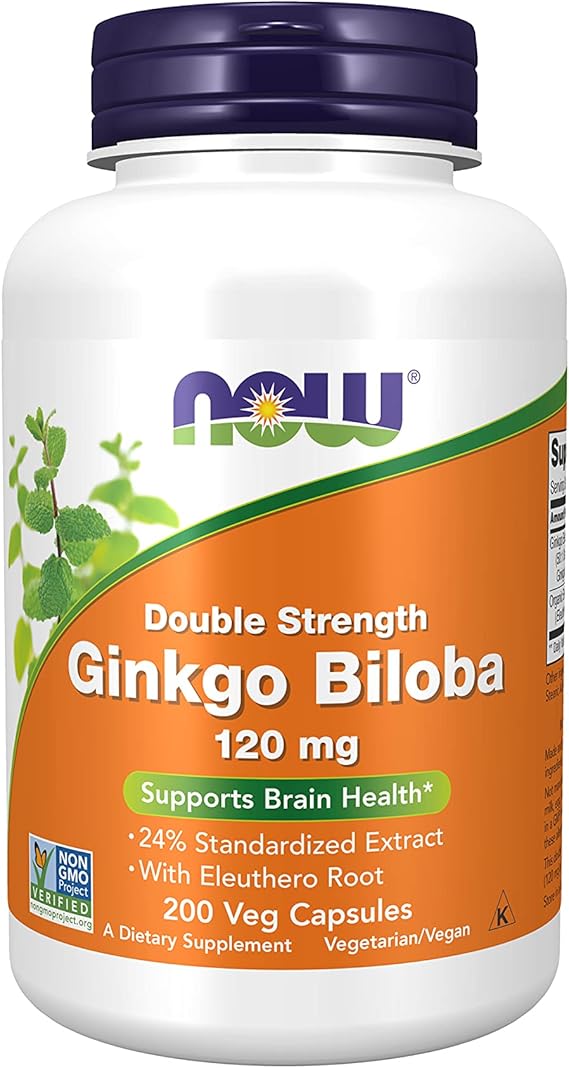 NOW Supplements, Ginkgo Biloba 120 mg, Double Stre