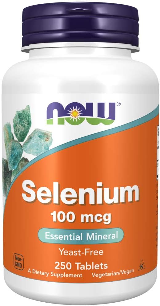 Now Foods Selenium 100mcg, Yeast Free,  250 Tablet