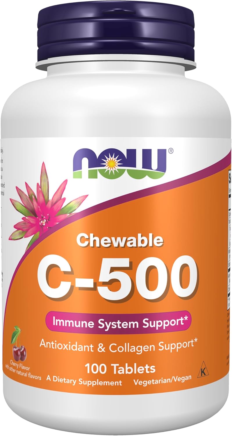 NOW Supplements, Vitamin C-500, Antioxidant Protection*, Cherry-B