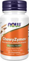NOW Supplements, ChewyZymes, Broad Spectrum Chewable Enzymes, Berry Flavor - 90 Chewables