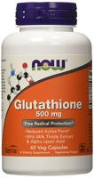 NOW Supplements, Glutathione 500 mg, With Milk Thistle Extract & Alpha Lipoic Acid - 60 Vcaps
