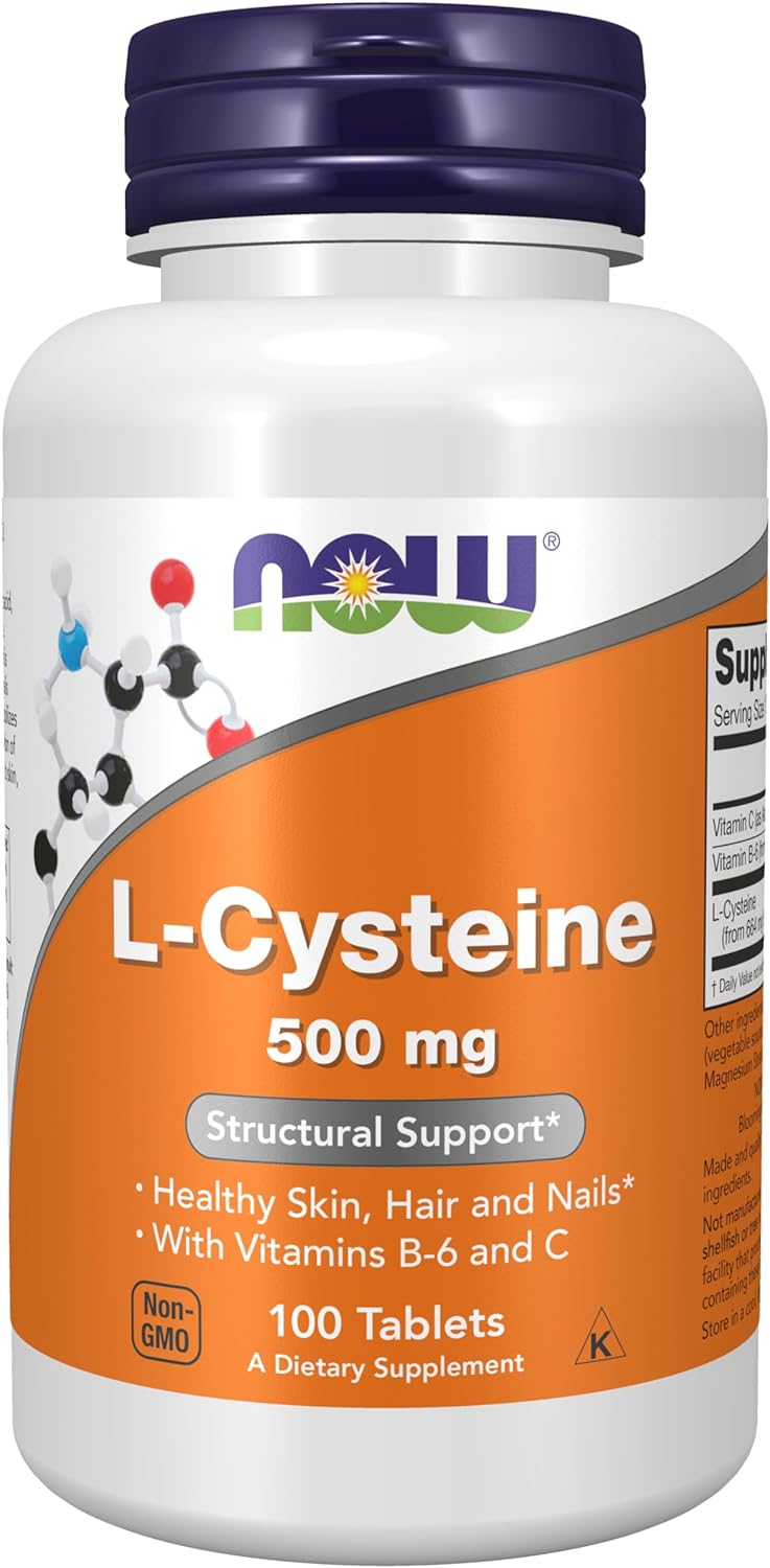 NOW Supplements, L-Cysteine 500mg with Vitamins B-