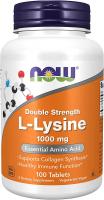 NOW Supplements, L-Lysine Hydrochloride 1,000 mg, Double Strength, Amino Acid - 100 Tablets