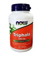 NOW Triphala, 500 mg,  120 Tablets (Pack of 2)