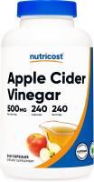Nutricost Apple Cider Vinegar 500mg; 240 Capsules