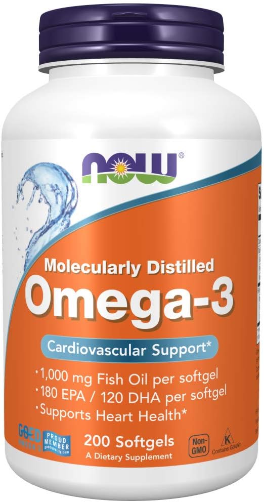 NOW Supplements, Omega-3 Fish Oil, Molecularly Dis