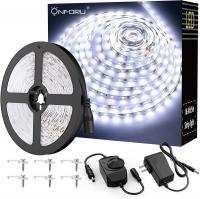 Onforu White LED Strip Lights, Dimmable LED Light &hellip;