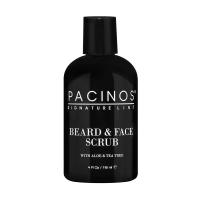 Pacinos Beard and Face Scrub Shave System - Natural Shampoo with Aloe Vera and Tea Tree Extract - 4 