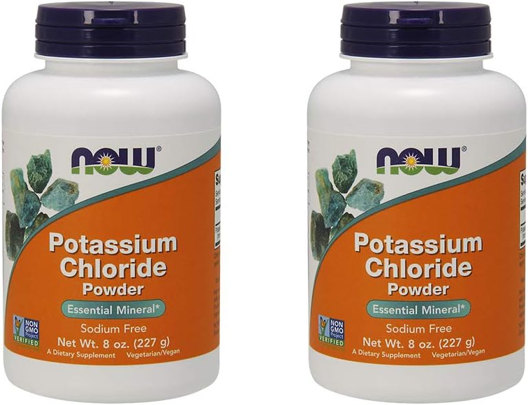 Now Foods: Potassium Chloride Powder Table Salt Susbtitute, 8 oz (2 pack)