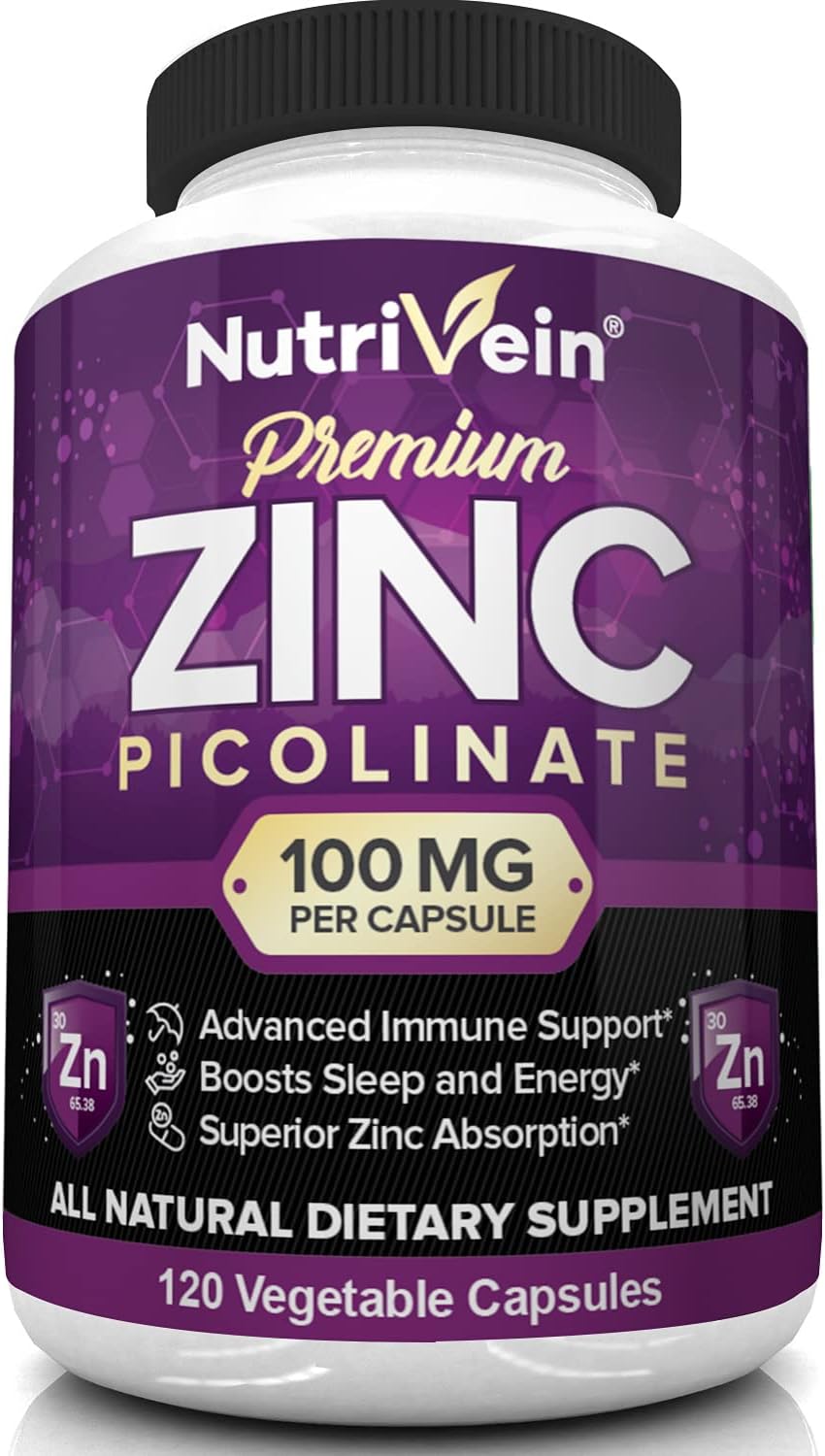 Premium Zinc Picolinate 100mg Supports Respiratory
