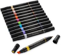 Prismacolor Premier Double-Ended Art Markers, Fine and Chisel Tip, Manga Colors - 12-Count