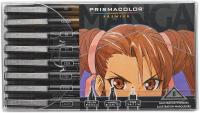Prismacolor Premier Manga Illustration Markers, Assorted Tips, Black & Sepia, 8-Count