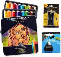 Prismacolor Quality Art Set - Premier Colored Pencils 48 Pack, Premier Pencil Sharpener 1 Pack and L