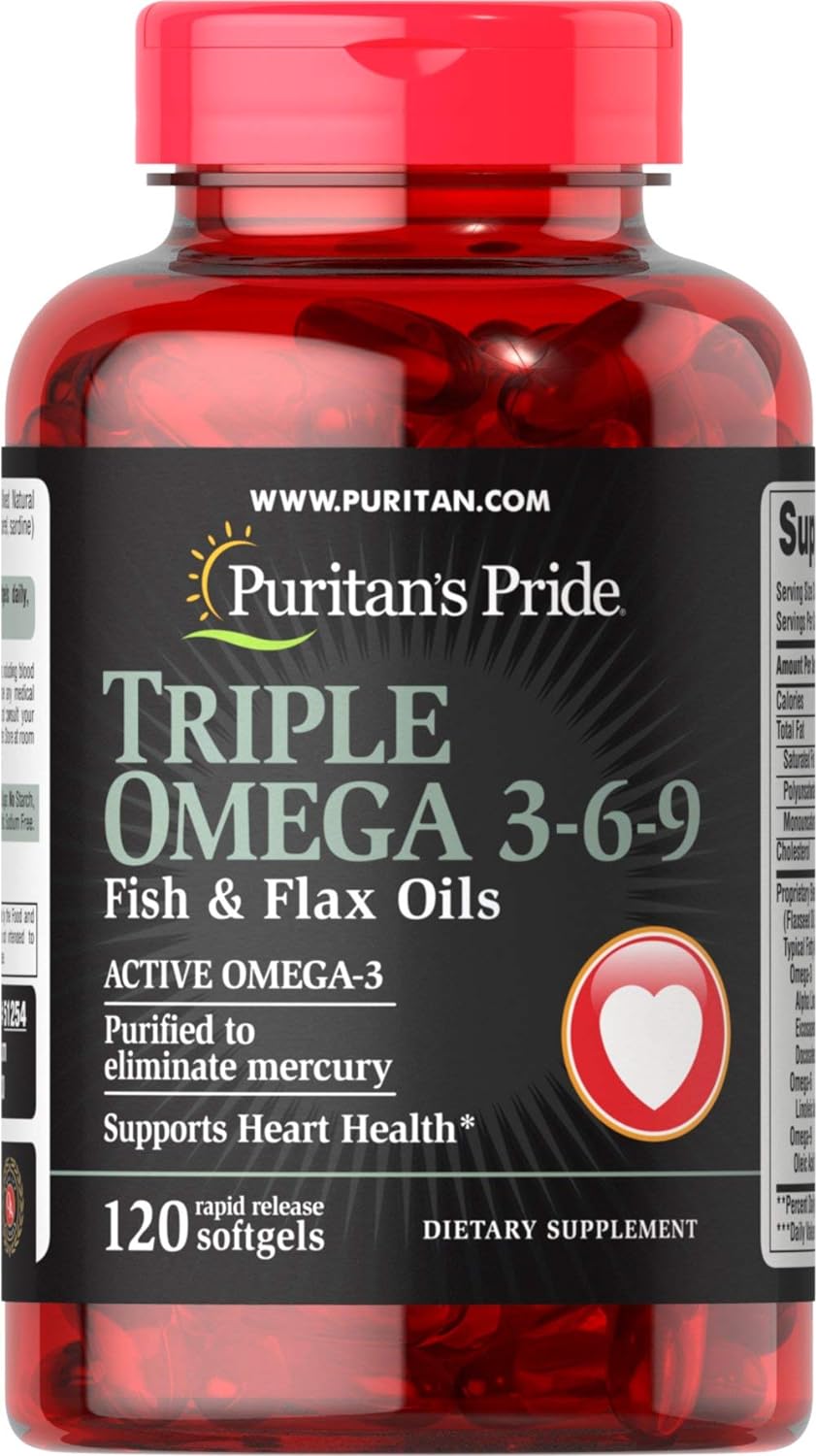 Puritan's Pride Triple Omega 3-6-9 Fish & Flax Oils