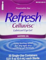 Refresh Celluvisc Lubricant Eye Gel Single-use Containers - 0.01fl-oz 0.4ml (Pack of 3)