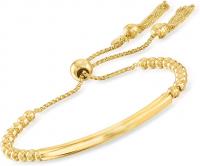 Ross-Simons Italian Bead Bolo Bracelet, 18kt Gold 