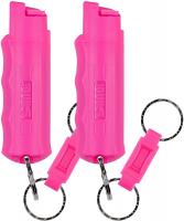 SABRE RED Pink Pepper Spray Keychain for Women wit
