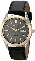 Seiko Men s SNE050 Solar Strap Charcoal Dial Watch