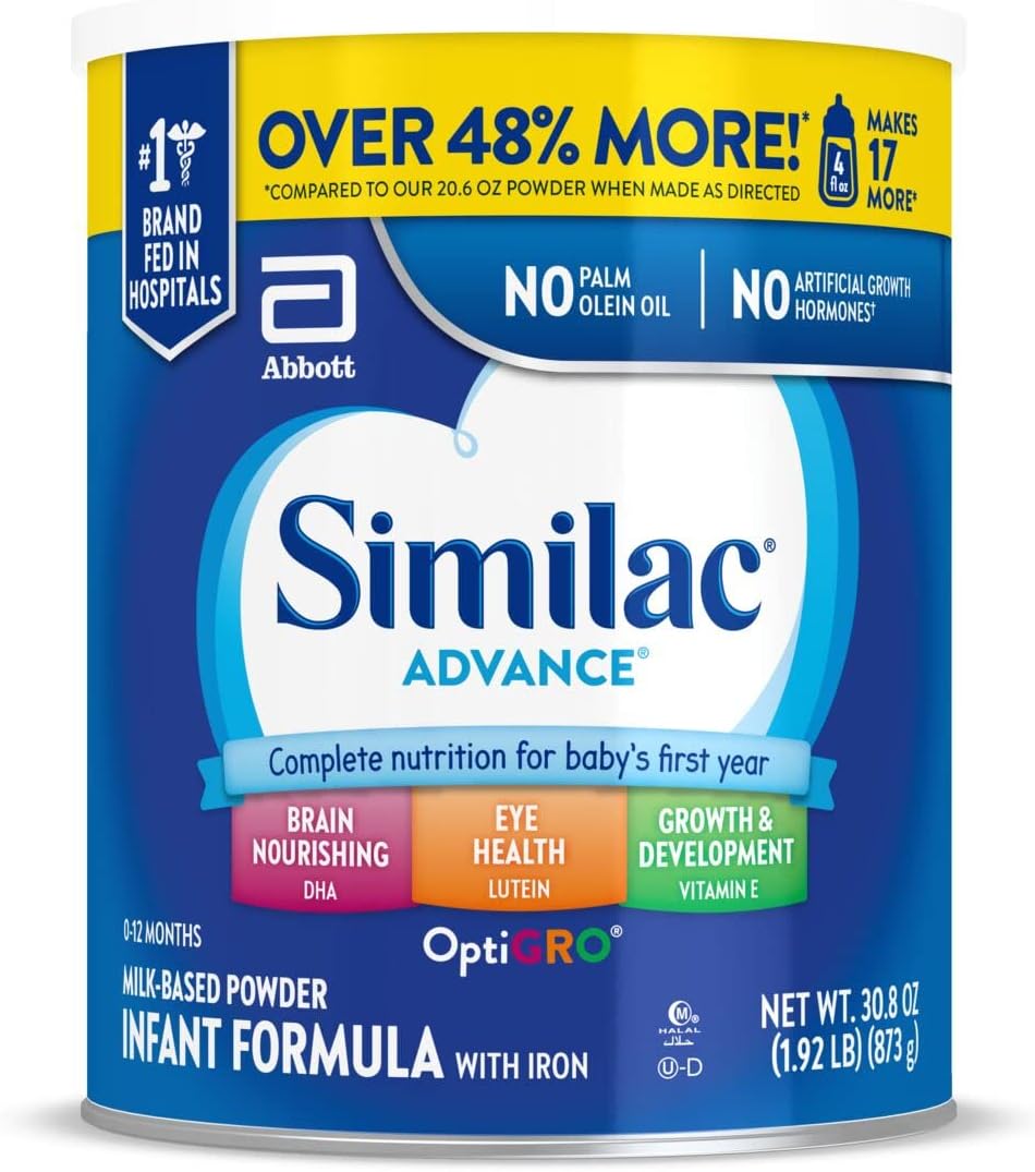 Similac Advance Infant Formula with Iron 30.8 oz, Baby Milk Powder