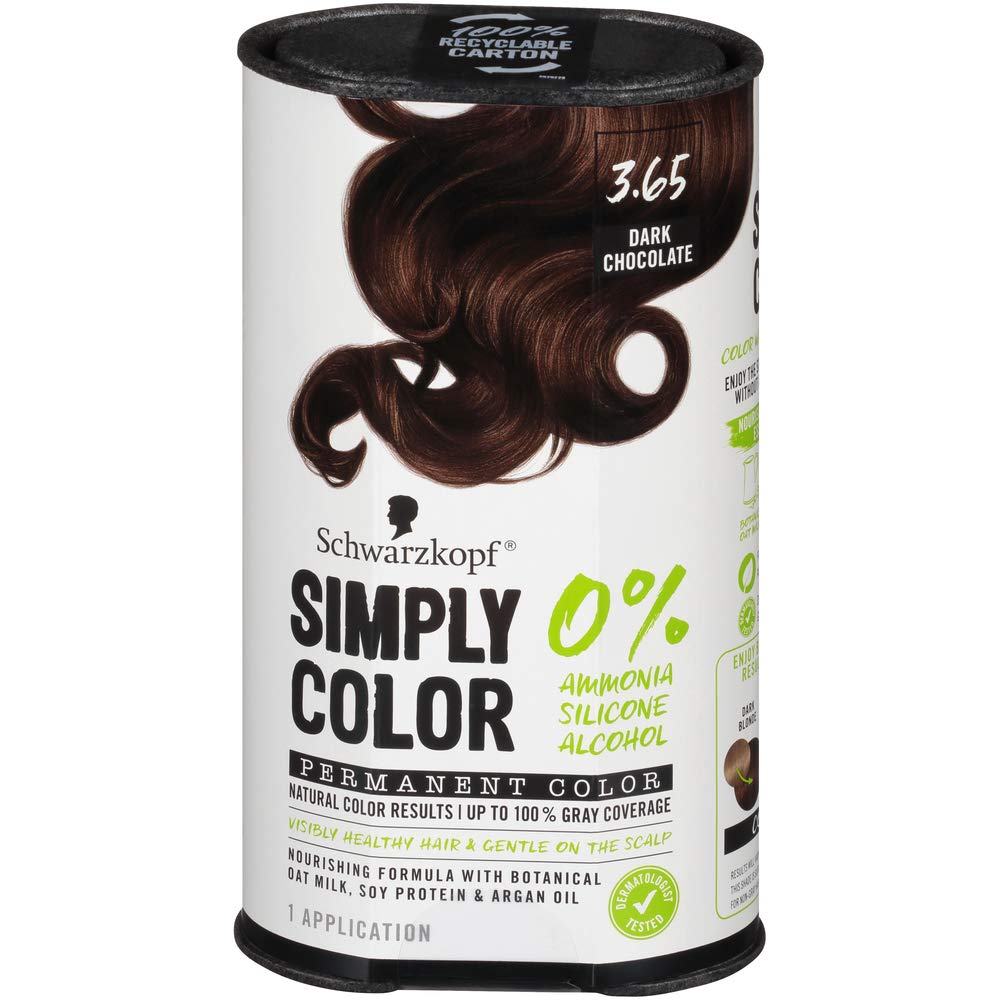 Schwarzkopf Dark Chocolate Hair Dye 3.65, PPD & PTD Free Hair Color