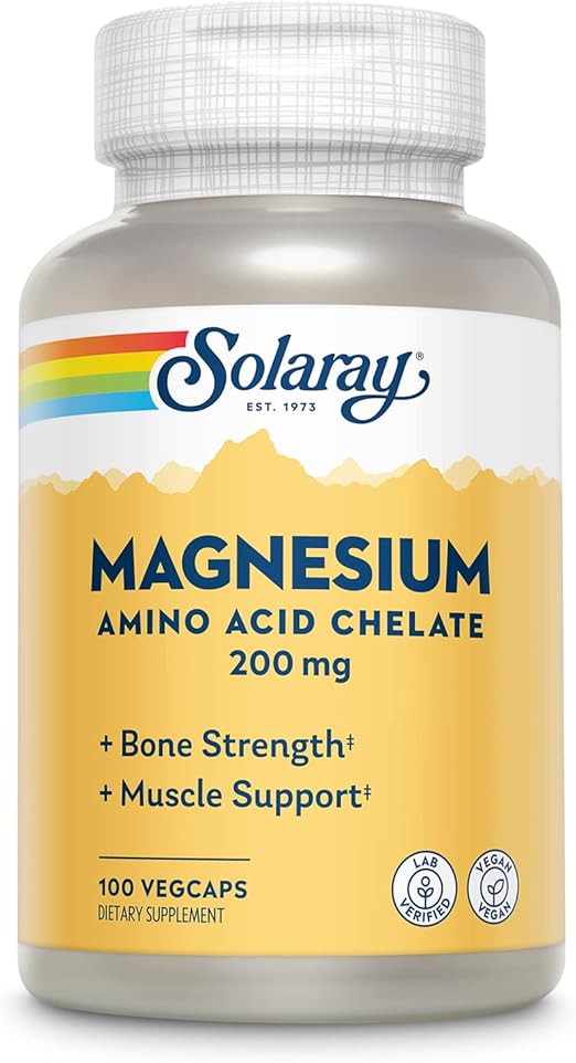 Solaray Magnesium -- 200 mg - 100 Vegetarian Capsules