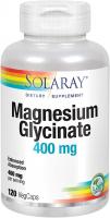 Solaray Magnesium Glycinate 400 mg for Healthy Relaxation, Bone & Cardiovascular Support - 120 V