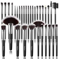 SOLVE Professional Makeup Brushes Set, Wooden Handle Cosmetics Brushes for Foundation Concealer Powd