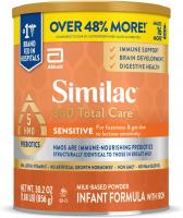 Gentle and Nourishing Similac 360 Total Care Sensitive Infant Formula for Lactose Sensitivity, Fussi