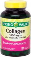 Spring Valley Collagen 1,000mg Per Tablet, Plus Vi