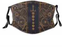 Steampunk Grunge Textures Comfortable Reusable Face Mask, Adjustable Scarf For Adult (With 2 Filters
