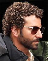 Swiking Mens Short Brown Afro Curly Wig for Male G&hellip;
