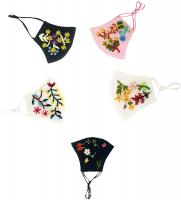 Tam Creatio 100% Cotton Hand Embroidered Floral Fa