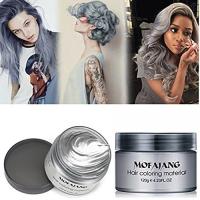 Temporary Silver Gray Hair Wax Pomade for Men & Women, All Day Hold Temporary Hair Color for Par