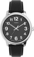 Timex Men's T28071 Easy Reader with Black Leather Strap Watch