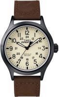 Timex Men s T49963 Expedition Scout Brown Leather Strap Watch