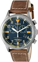 Timex TW2P84100ZA  Waterbury  Quartz Stainless Steel and Leather Dress Watch, Brown