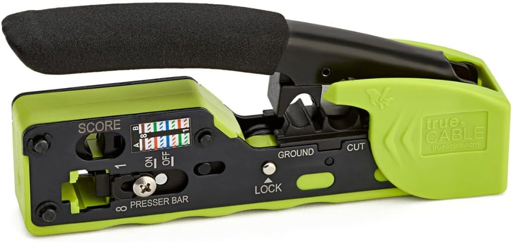 trueCABLE RJ45 Pass‑Through Crimp Tool