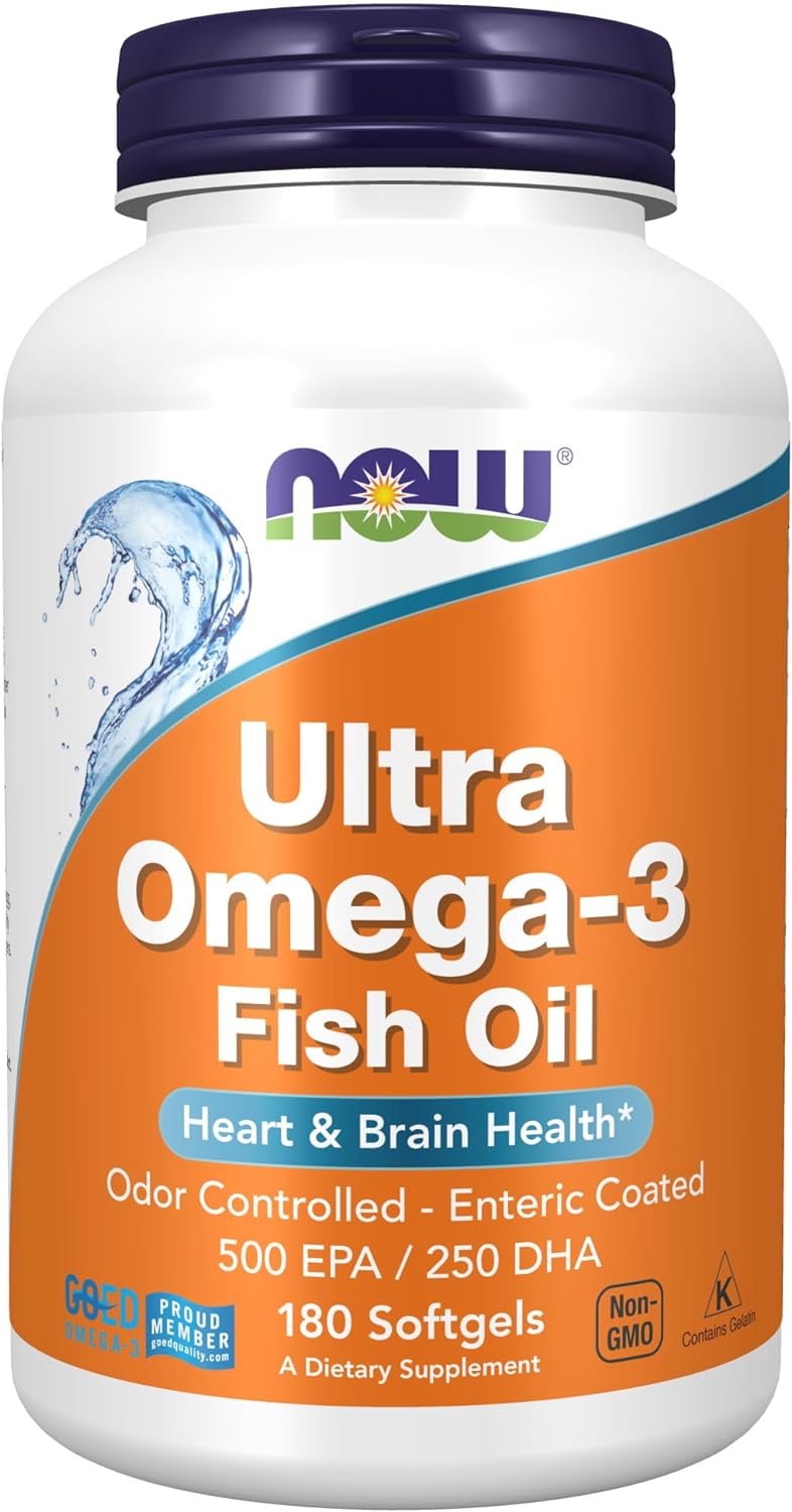 Now Foods Ultra Omega 3, Fish Oil Soft-gels, 180-Count